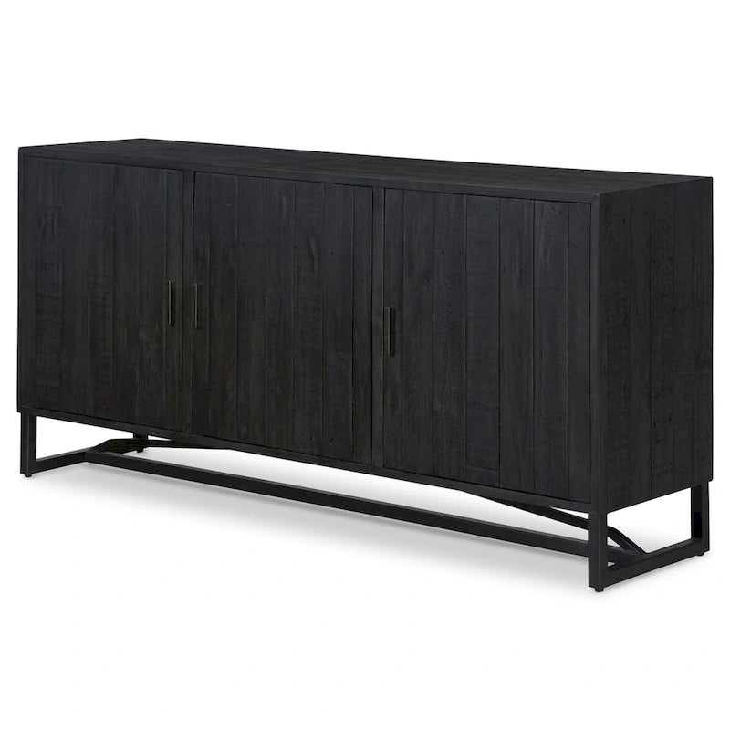 Reclaimed Pine Sideboard - Natural Wood - Metal Base - 68" Wide