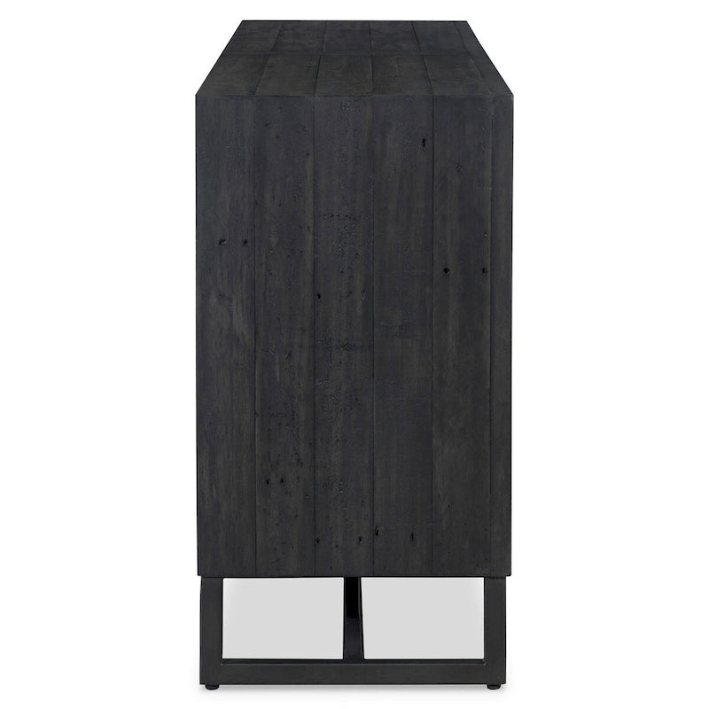 Reclaimed Pine Sideboard - Natural Wood - Metal Base - 68" Wide