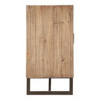 Reclaimed Pine Sideboard - Natural Wood - Metal Base - 68" Wide