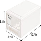 Clear Drawer Organizer Box 6 Quart 3-Pack