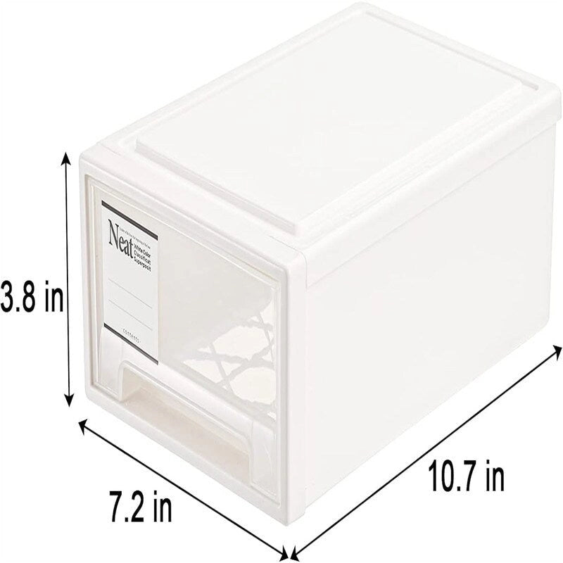 Clear Drawer Organizer Box 6 Quart 3-Pack