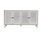 White Wash 4-Door Shutter Sideboard Cabinet