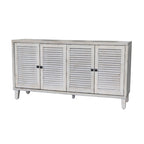 White Wash 4-Door Shutter Sideboard Cabinet