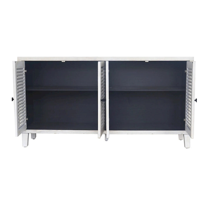 Accent Cabinet 4 Shutter Door Wooden Cabinet Sideboard Buffet Cabinet
