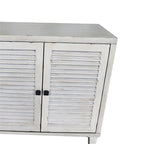 Accent Cabinet 4 Shutter Door Wooden Cabinet Sideboard Buffet Cabinet