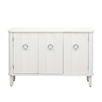 Wood Veneer Cabinet - 3 Doors - Metal Handles - Cedar Legs