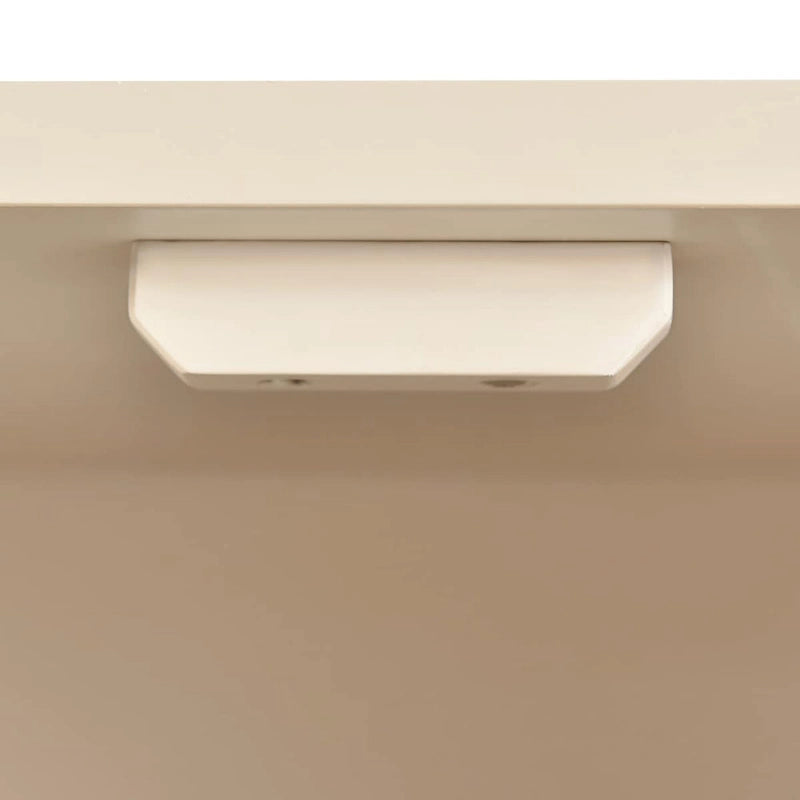 4-Door Sideboard - Convex Geometric Pattern - Silver Handles - MDF