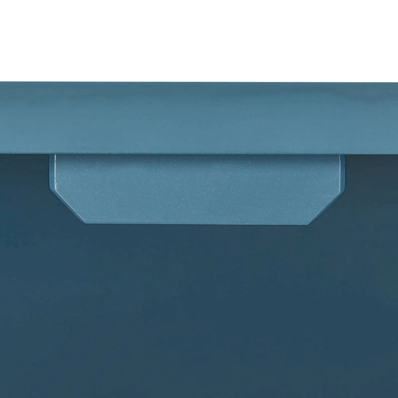 4-Door Sideboard - Convex Geometric Pattern - Silver Handles - MDF