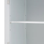 Tall Bathroom Storage Cabinet with Glass Doors