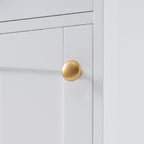 Tall Bathroom Storage Cabinet with Glass Doors